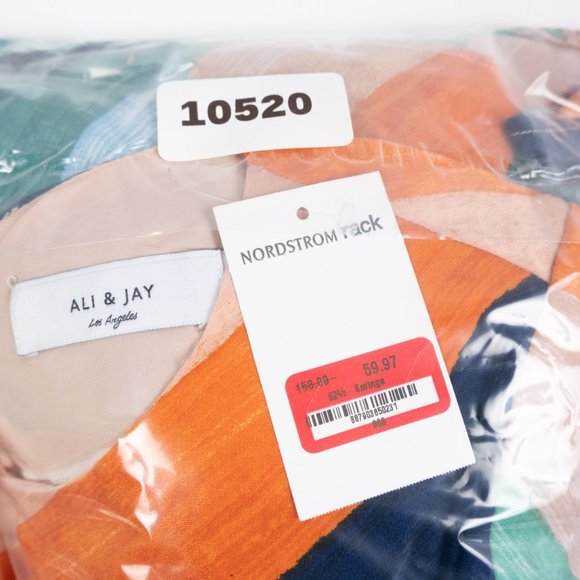 NEW ALI & JAY Sunset Skies Midi Dress with puff sleeves size M - Picture 12 of 12